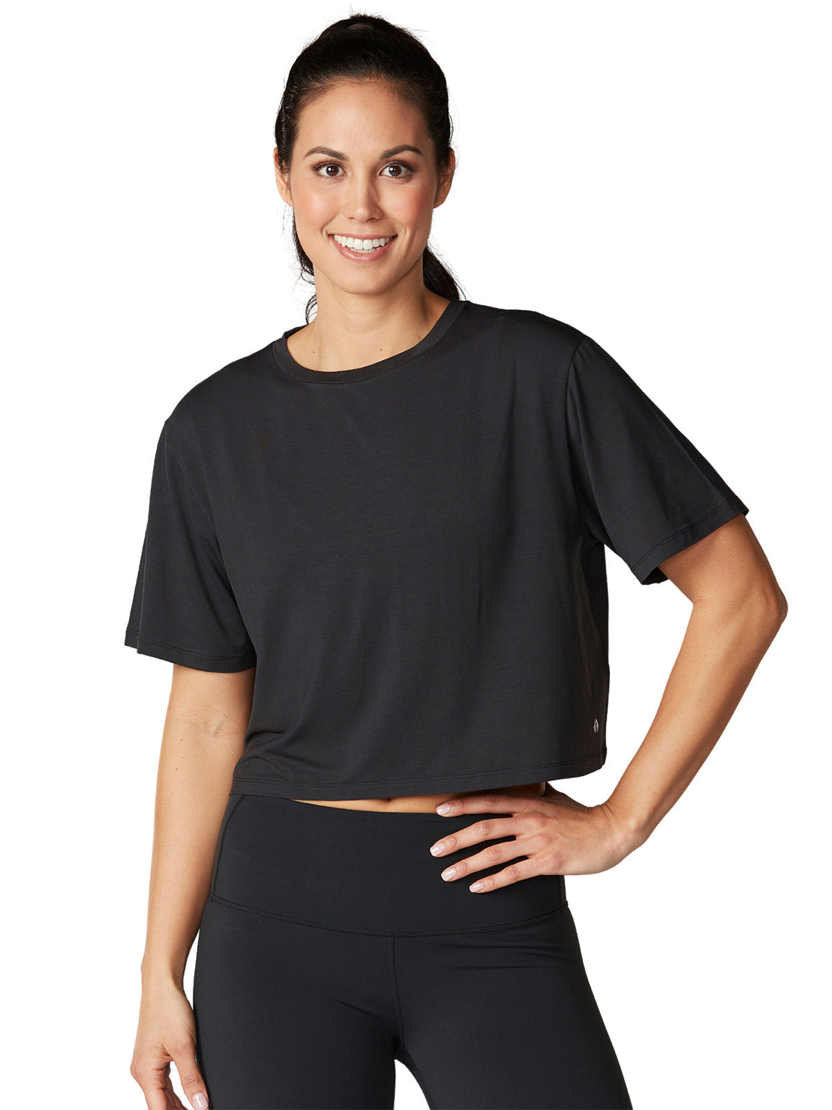 [限定SALE][TAVI] クロップ Tシャツ CROP TEE／ ヨガ トップス ピラティス クロップド丈 通気性