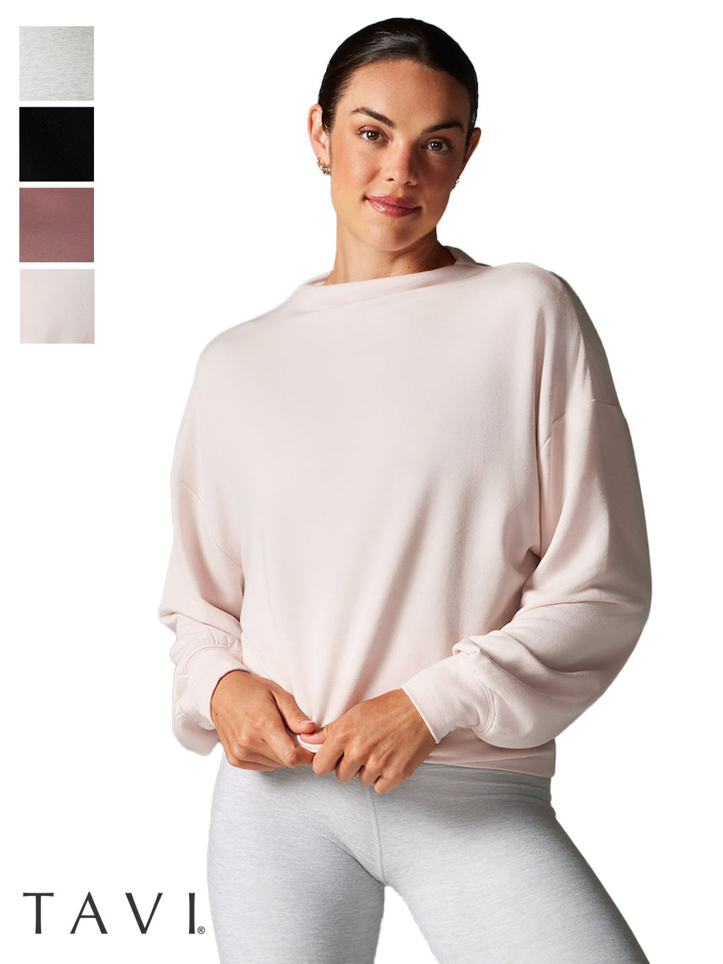 [SALE][TAVI] スロープクルースウェットシャツ Slope Crew Sweatshirt／ タビ レディース  トップス 長袖 ヨガ ピラティス