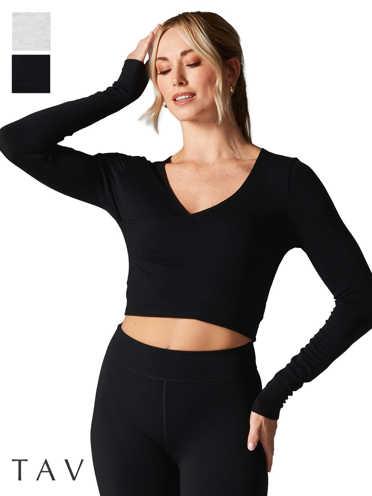 [TAVI] クリスクロス ロングスリーブトップス Criss Cross Long Sleeve Top ／タビ レディース  トップス 長袖 ヨガ ピラティス