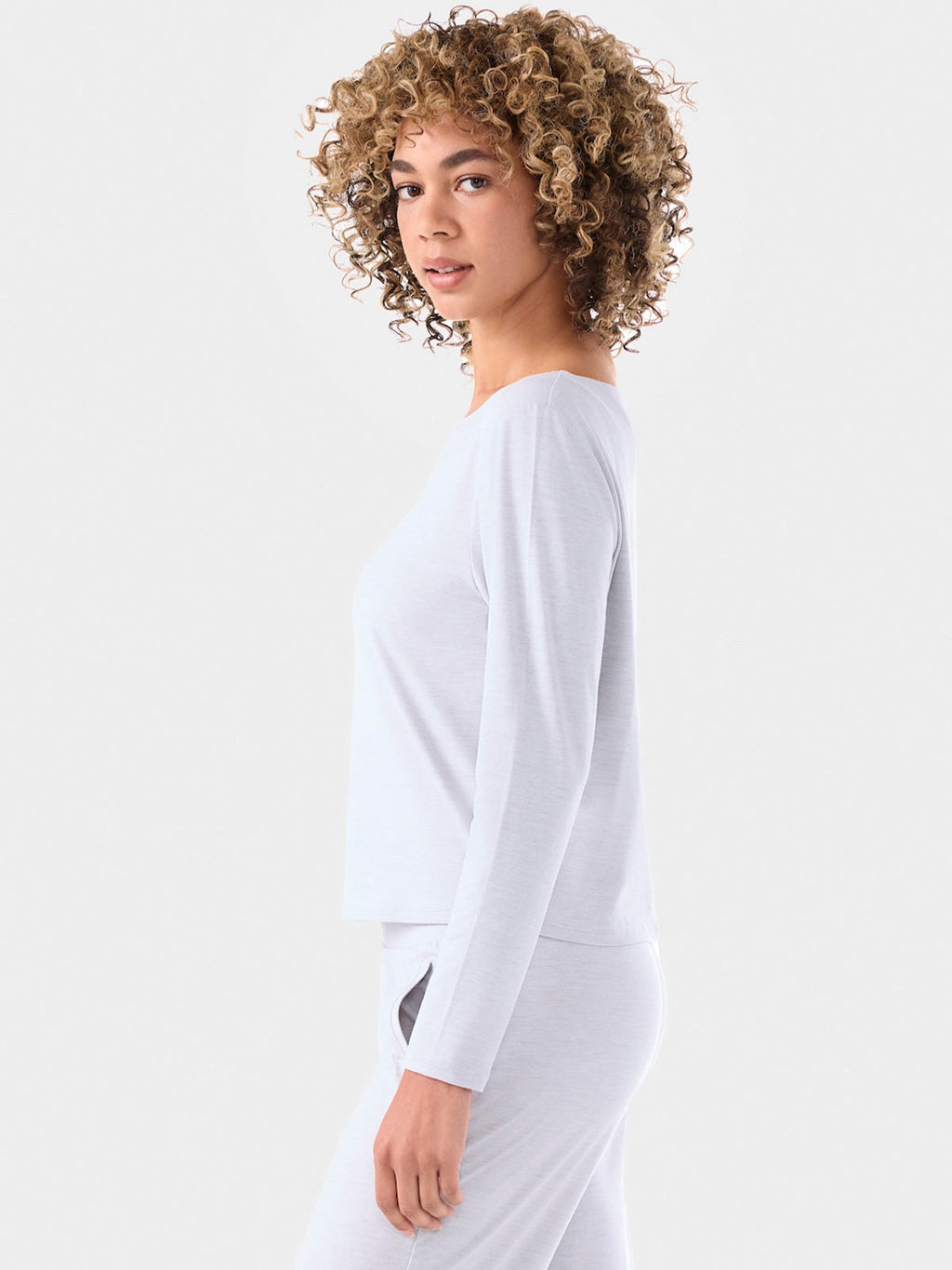 [TAVI] ブラッシュド Tec ニット ロングスリーブトップス Brushed Tec Knit Long Sleeve／タビ レディース  トップス 長袖 ショート丈 カットソー