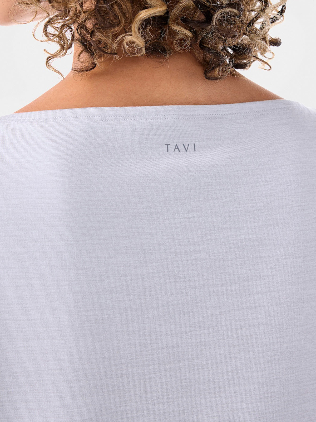 [TAVI] ブラッシュド Tec ニット ロングスリーブトップス Brushed Tec Knit Long Sleeve／タビ レディース  トップス 長袖 ショート丈 カットソー
