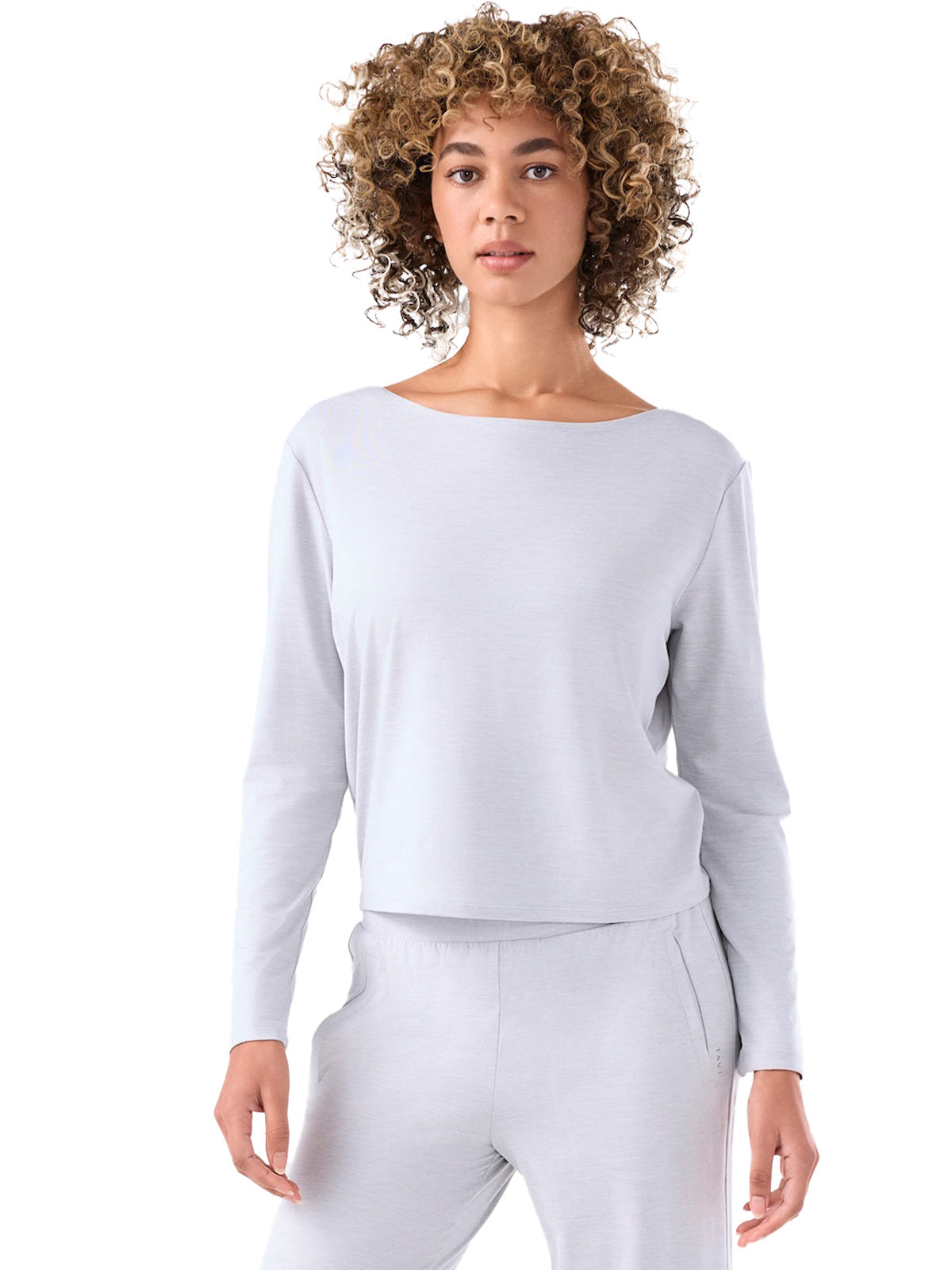 [限定SALE][TAVI] ブラッシュド Tec ニット ロングスリーブトップス Brushed Tec Knit Long Sleeve／タビ レディース  トップス 長袖 ショート丈 カットソー [EX]
