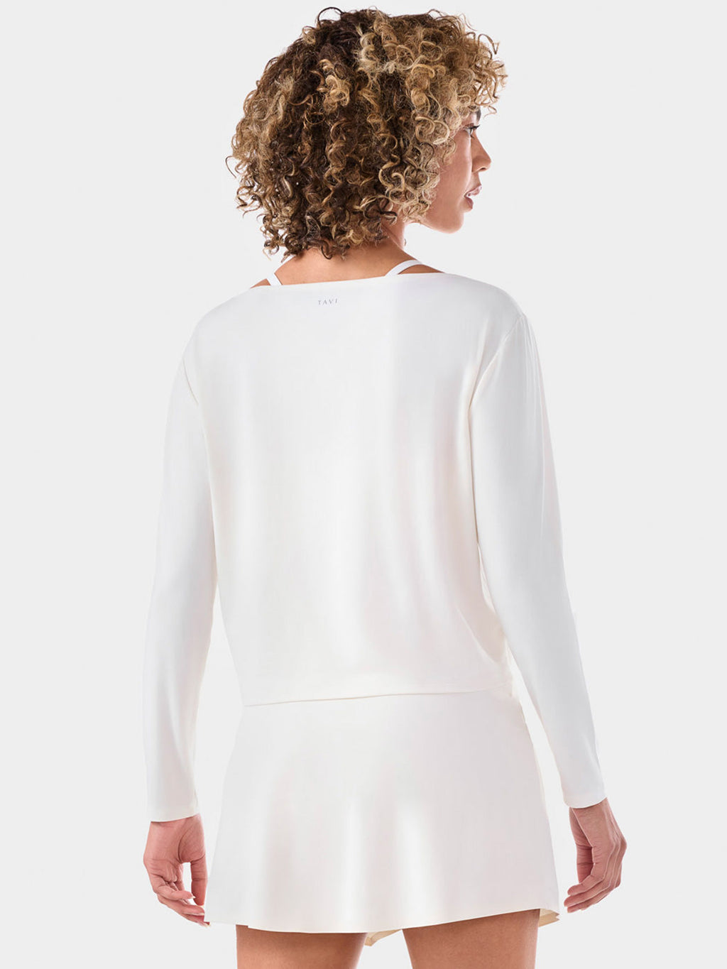 [TAVI] ブラッシュド Tec ニット ロングスリーブトップス Brushed Tec Knit Long Sleeve／タビ レディース  トップス 長袖 ショート丈 カットソー