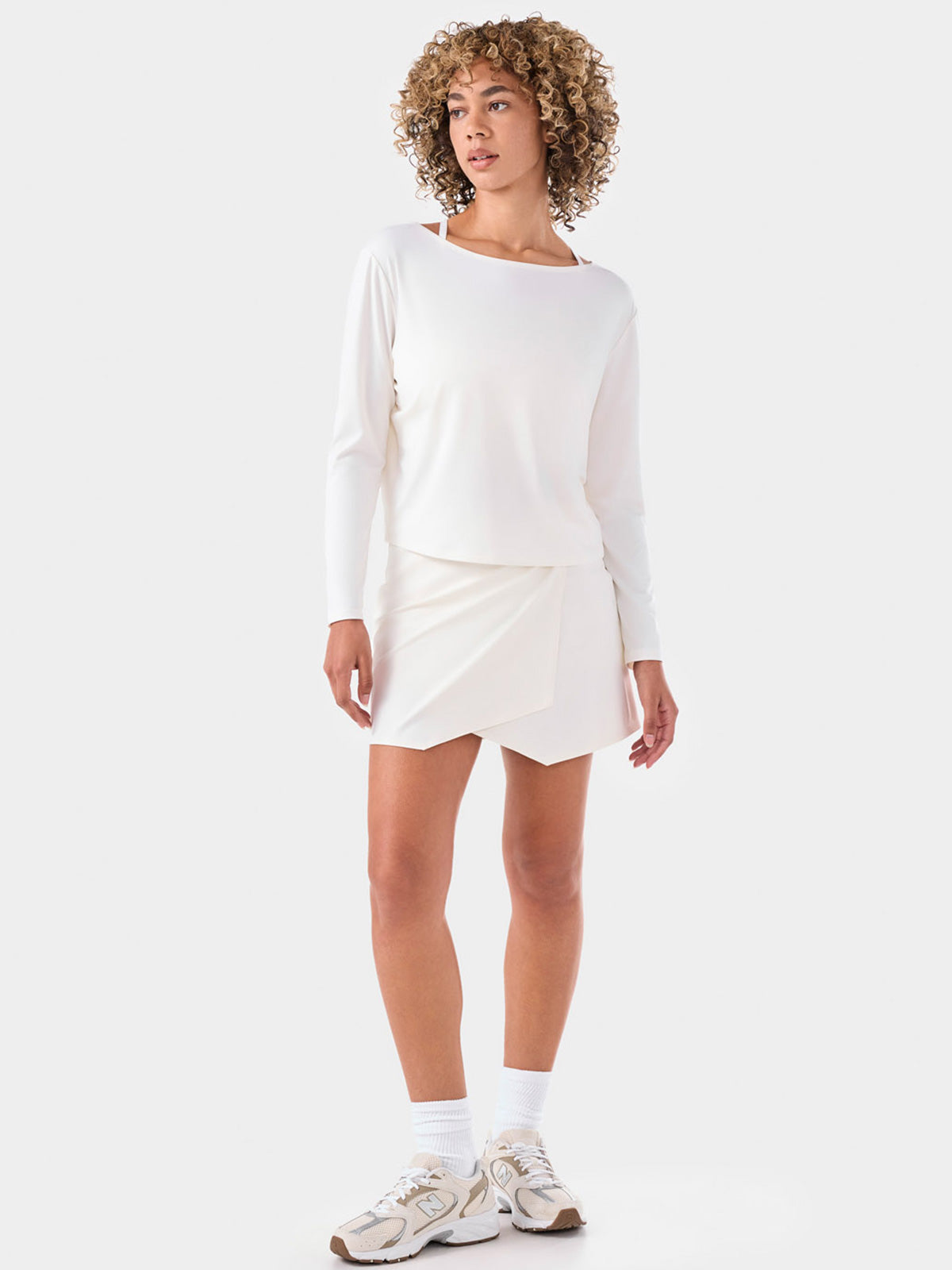[TAVI] ブラッシュド Tec ニット ロングスリーブトップス Brushed Tec Knit Long Sleeve／タビ レディース  トップス 長袖 ショート丈 カットソー