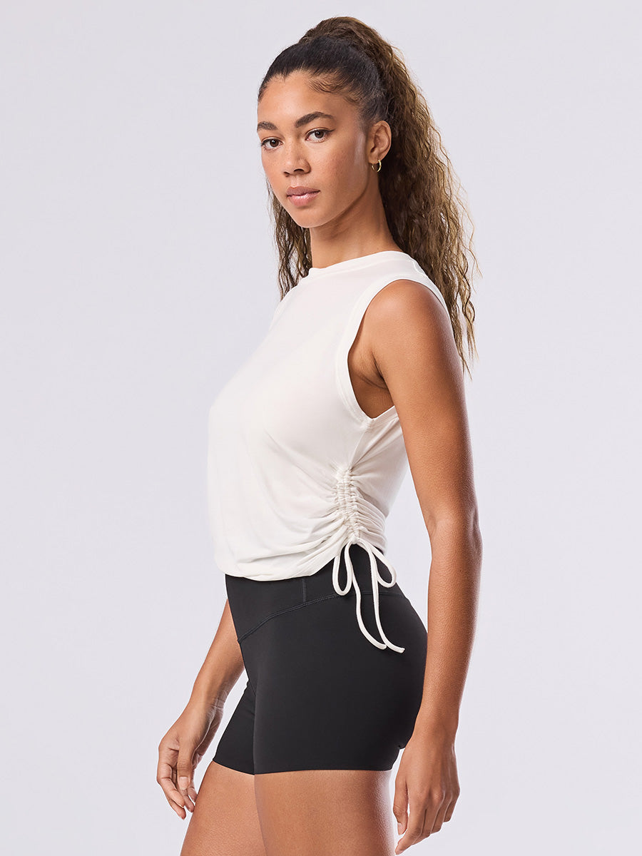 [限定SALE][TAVI] クロップ サイドタイ タンク Crop Side Tie Tank／ヨガ トップス ピラティス タンク 吸汗 速乾