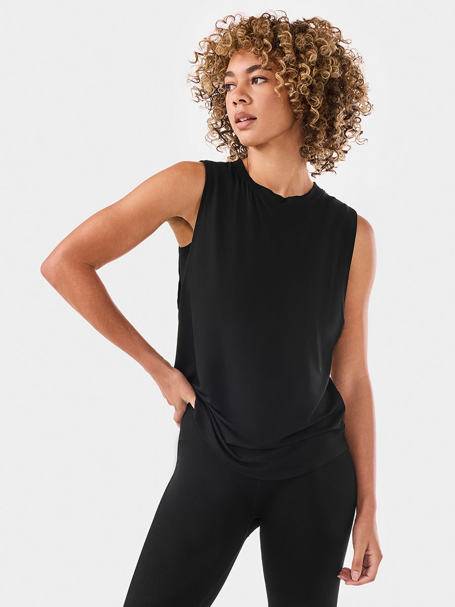 [TAVI] ハイネック マッスルタンク タビ レディース  トップス タンクトップ  通気性 吸湿 速乾 26SS