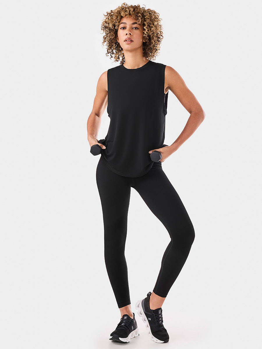 [TAVI] ハイネック マッスルタンク タビ レディース  トップス タンクトップ  通気性 吸湿 速乾 26SS