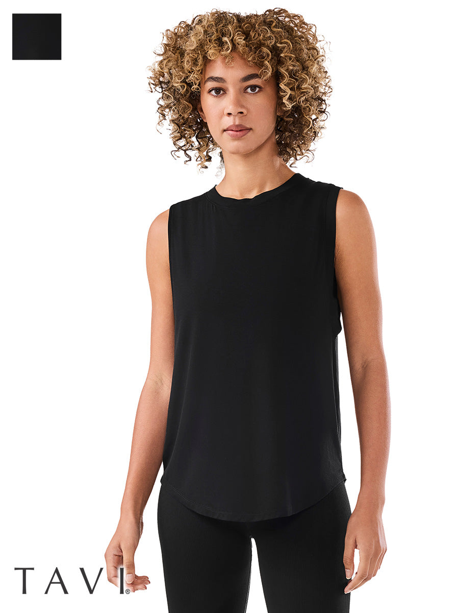 [TAVI] ハイネック マッスルタンク タビ レディース  トップス タンクトップ  通気性 吸湿 速乾 26SS