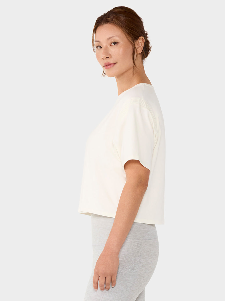 [限定SALE][TAVI] モーション Tee タビ レディース  トップス 半袖 ショート丈 クルーネック 26SS TOESOX