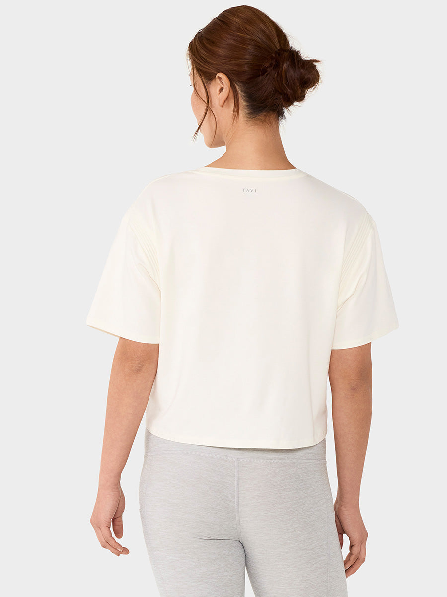 [TAVI] モーション Tee タビ レディース  トップス 半袖 ショート丈 クルーネック 26SS