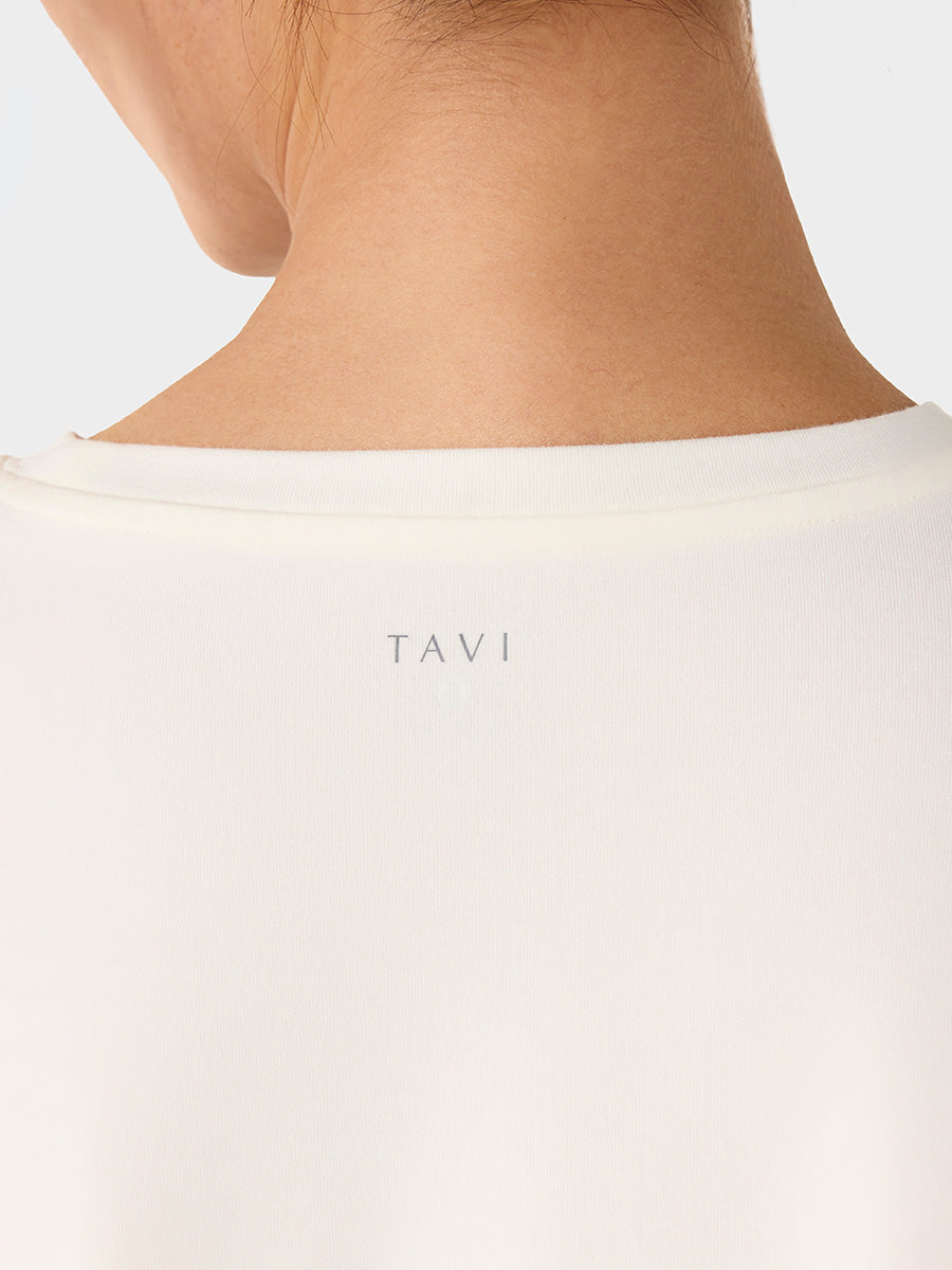 [限定SALE][TAVI] モーション Tee タビ レディース  トップス 半袖 ショート丈 クルーネック 26SS TOESOX