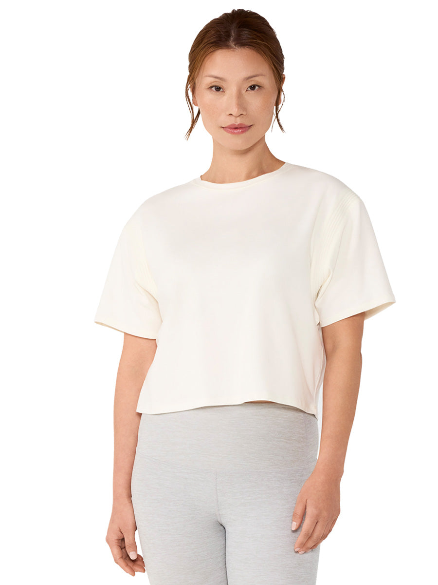 [TAVI] モーション Tee タビ レディース  トップス 半袖 ショート丈 クルーネック 26SS