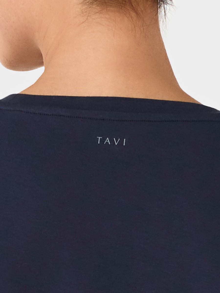 [TAVI] モーション Tee タビ レディース  トップス 半袖 ショート丈 クルーネック 26SS
