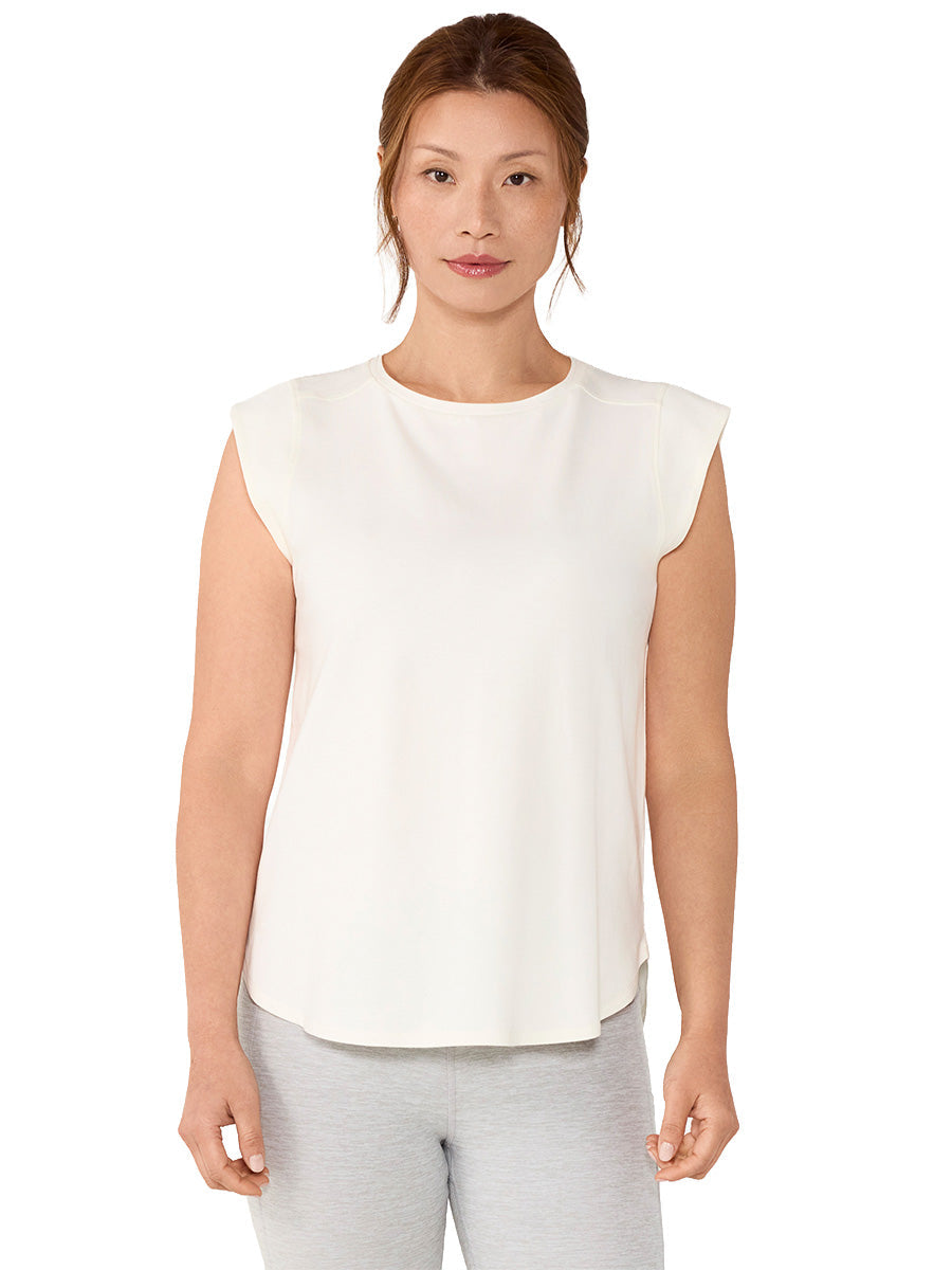 [限定SALE][TAVI] キャップスリーブ クルーネック Tee タビ レディース  トップス 通気性 吸湿 速乾 26FW_D1 TOESOX