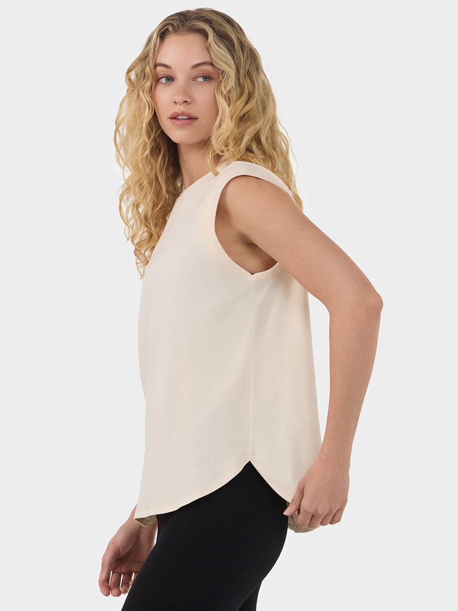 [TAVI] キャップスリーブ クルーネック Tee タビ レディース  トップス 通気性 吸湿 速乾 26SS