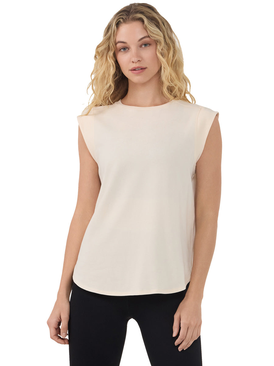 [TAVI] キャップスリーブ クルーネック Tee タビ レディース  トップス 通気性 吸湿 速乾 26SS