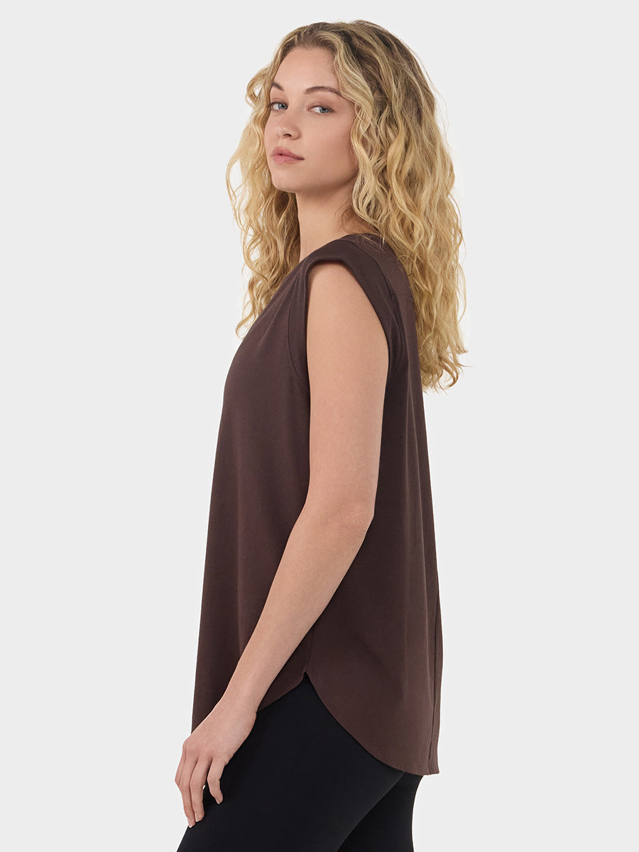 [TAVI] キャップスリーブ クルーネック Tee タビ レディース  トップス 通気性 吸湿 速乾 26SS