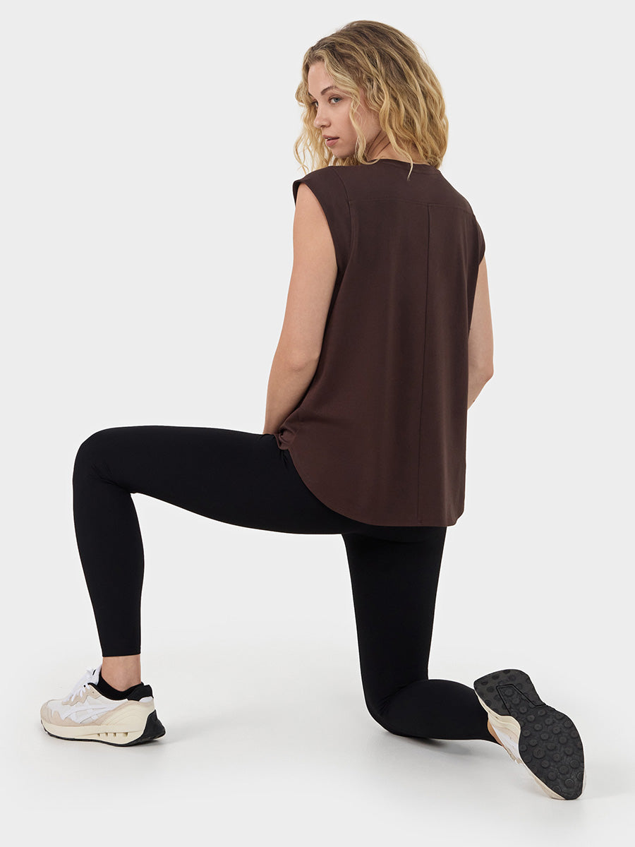 [限定SALE][TAVI] キャップスリーブ クルーネック Tee タビ レディース  トップス 通気性 吸湿 速乾 26FW_D1 TOESOX
