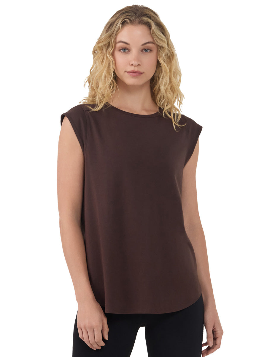 [TAVI] キャップスリーブ クルーネック Tee タビ レディース  トップス 通気性 吸湿 速乾 26SS