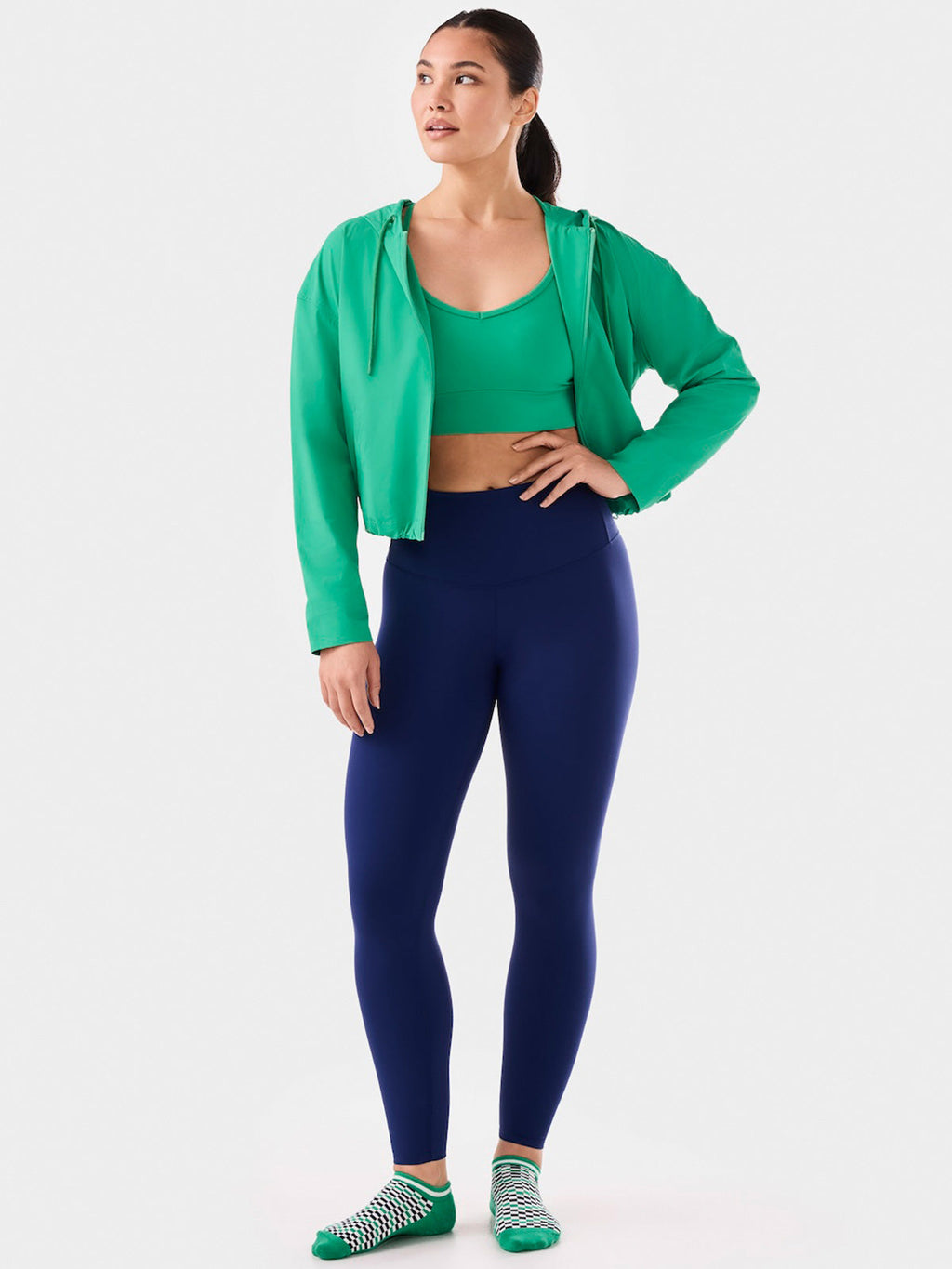 [限定SALE][TAVI] ハイウエスト 7分丈 レギンス HIGH WAISTED LEGGINGS／ヨガ ボトムス ピラティス ヨガパンツ 美脚 美尻 体型カバー 26SS_D3 [EX]