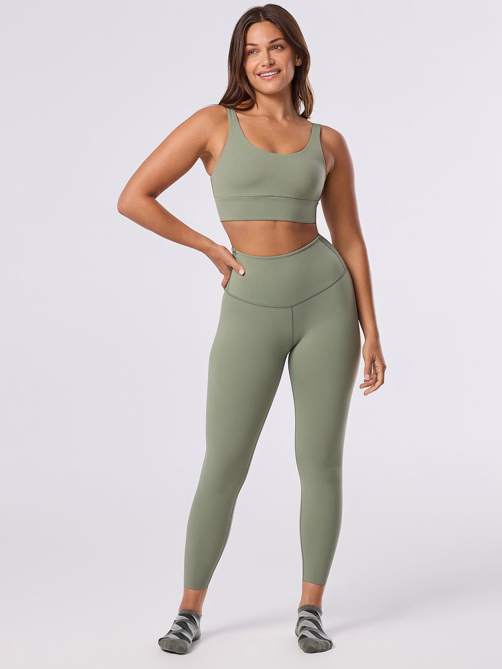 [TAVI] ハイウエスト 7分丈 レギンス HIGH WAISTED LEGGINGS／ヨガ ボトムス ピラティス ヨガパンツ 美脚 美尻 体型カバー 26SS_D3