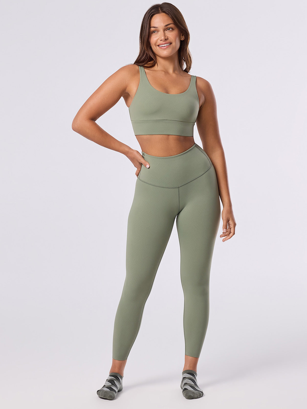 [限定SALE][TAVI] ハイウエスト 7分丈 レギンス HIGH WAISTED LEGGINGS／ヨガ ボトムス ピラティス ヨガパンツ 美脚 美尻 体型カバー 26SS_D3 [EX]