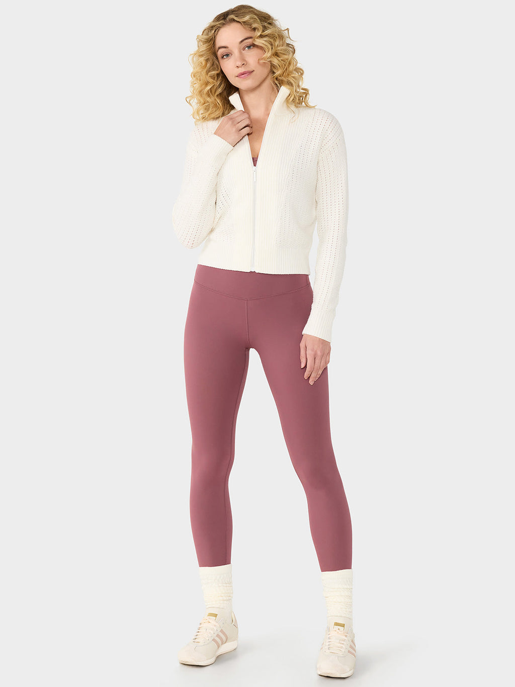 [限定SALE][TAVI] ハイウエスト 7分丈 レギンス HIGH WAISTED LEGGINGS／ヨガ ボトムス ピラティス ヨガパンツ 美脚 美尻 体型カバー 26SS_D3 [EX]