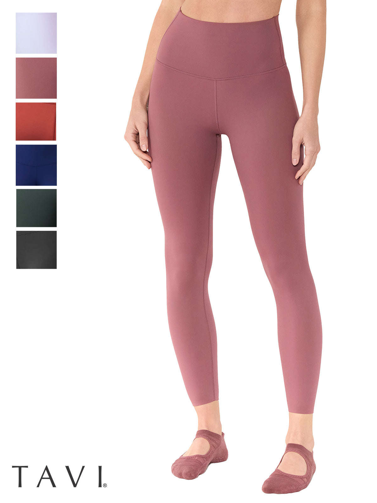[TAVI] ハイウエスト 7分丈 レギンス HIGH WAISTED LEGGINGS／ヨガ ボトムス ピラティス ヨガパンツ 美脚 美尻 体型カバー 26SS_D1