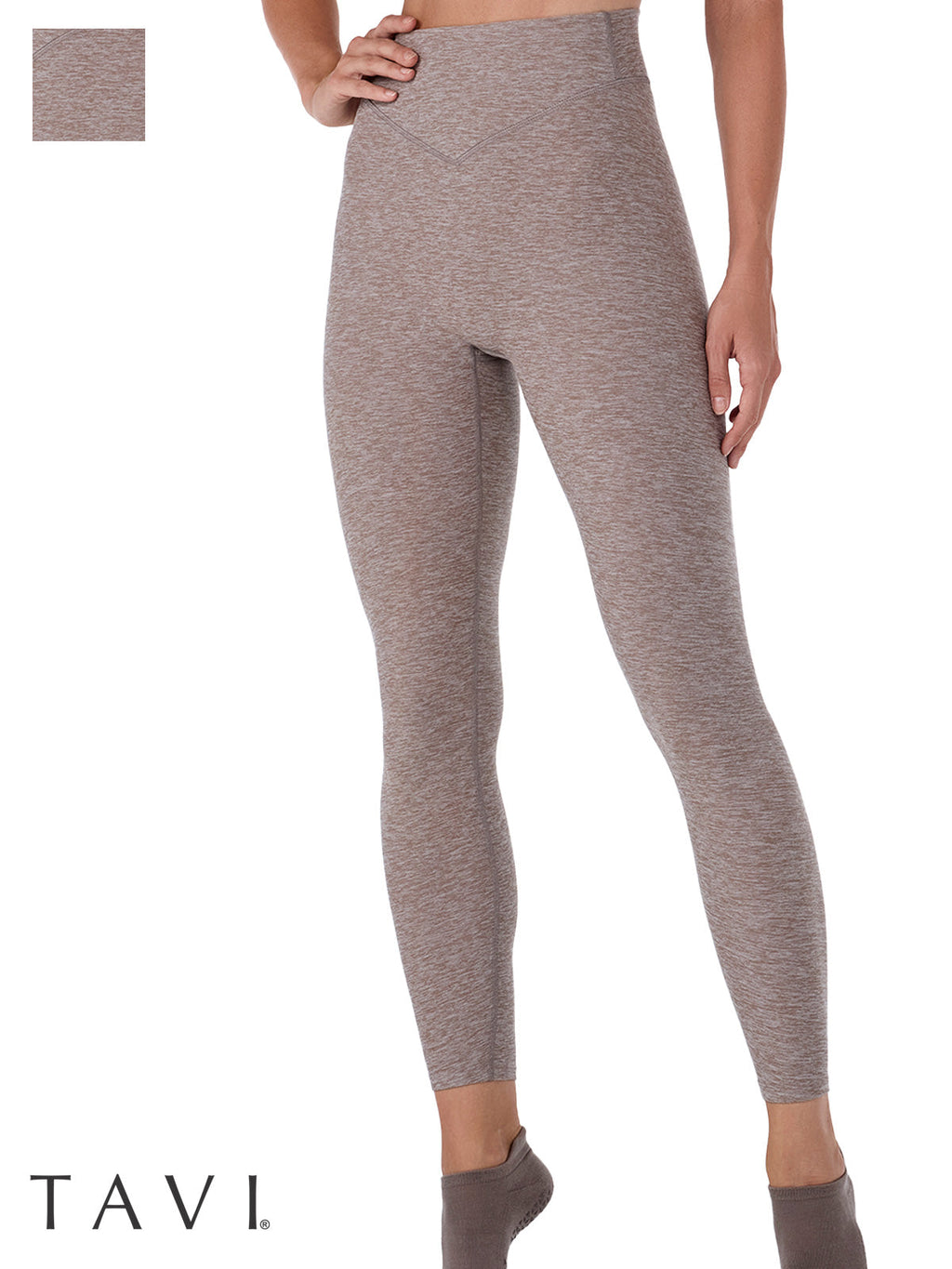 [TAVI] TaviCloud ハイウェスト 7/8 スムースライズレギンス TC HW 7/8 S Rise Legging タビ レディース  ボトムス ヨガウェア 7分丈 ハイウエスト TOESOX 26FW_D1