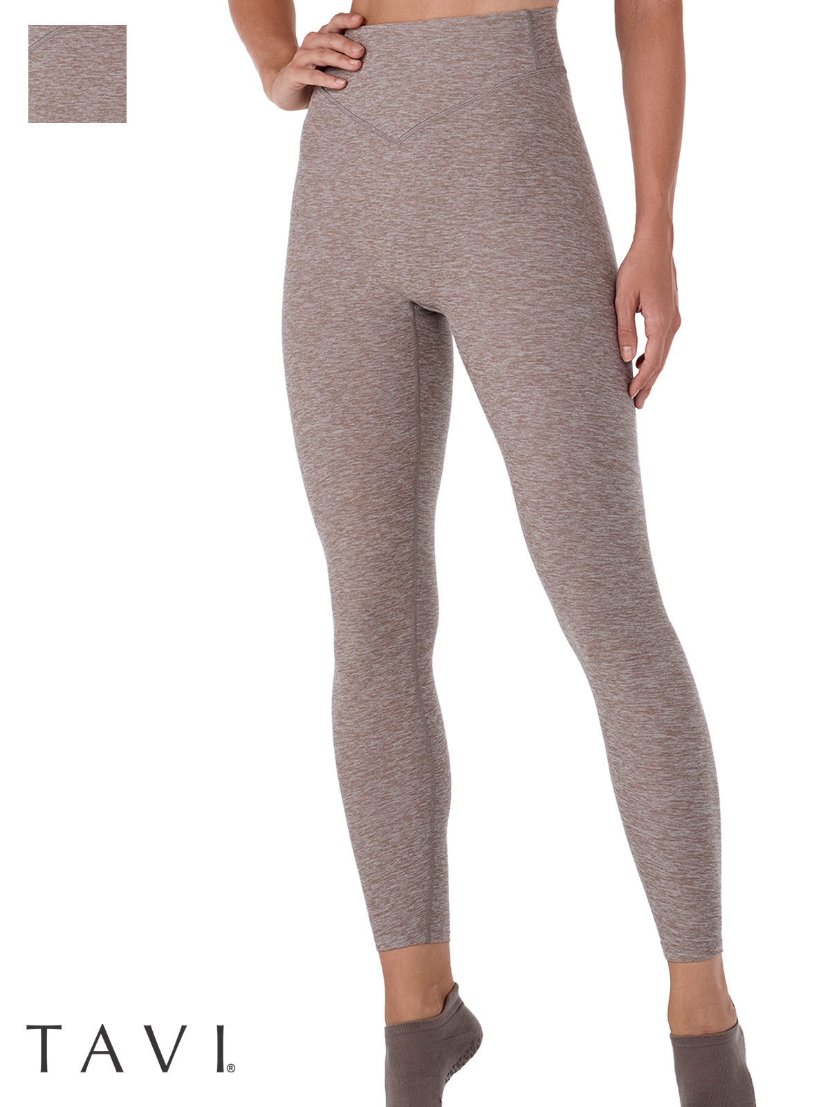[TAVI] TaviCloud ハイウェスト 7/8 スムースライズレギンス TC HW 7/8 S Rise Legging タビ レディース  ボトムス ヨガウェア 7分丈 ハイウエスト TOESOX 26FW_D1