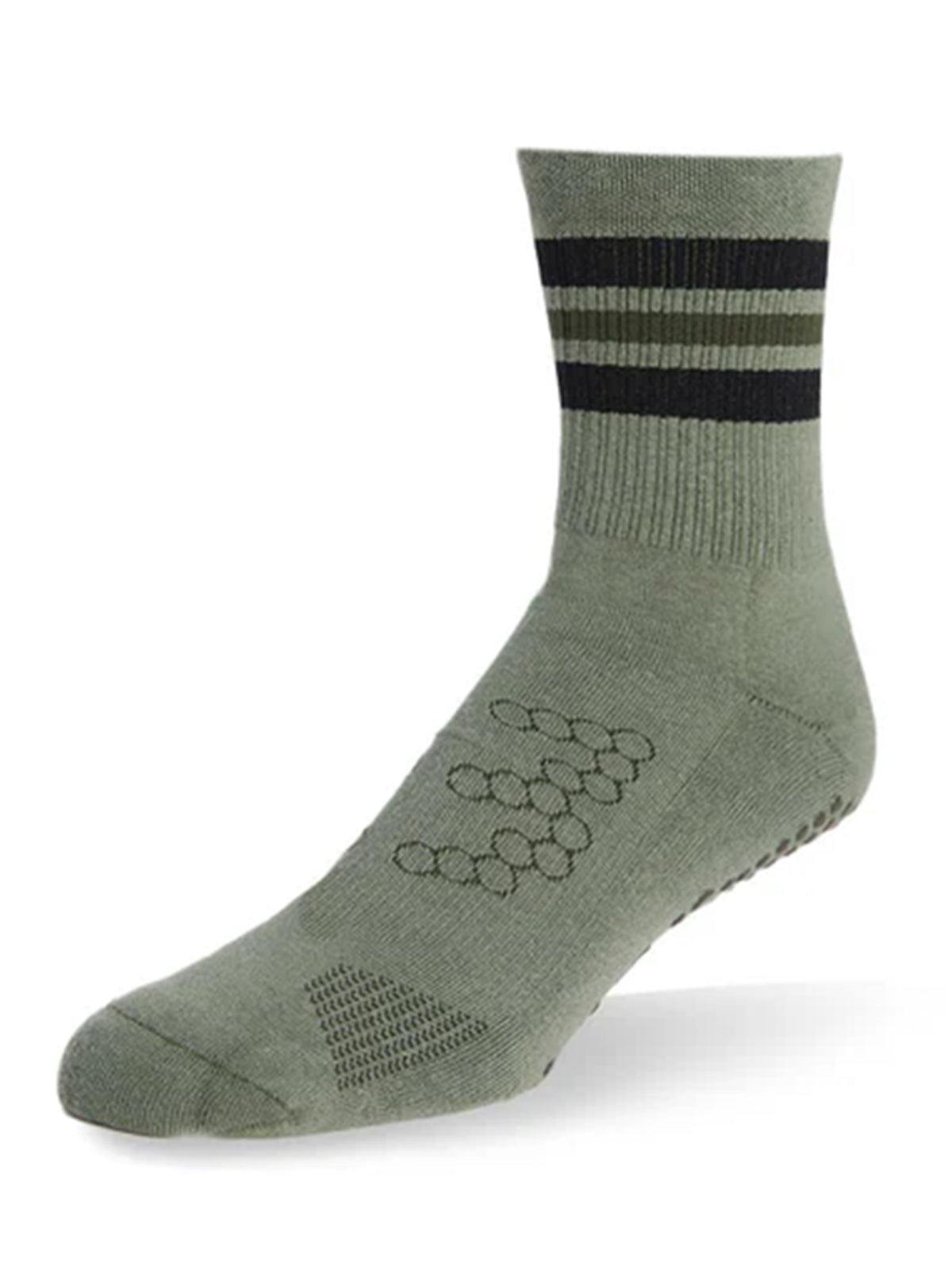 [BASE33] メンズ グリップ ソックス CREW クルー ／ トレーニング ジム フィットネス 滑り止め付 靴下 26SS_D1